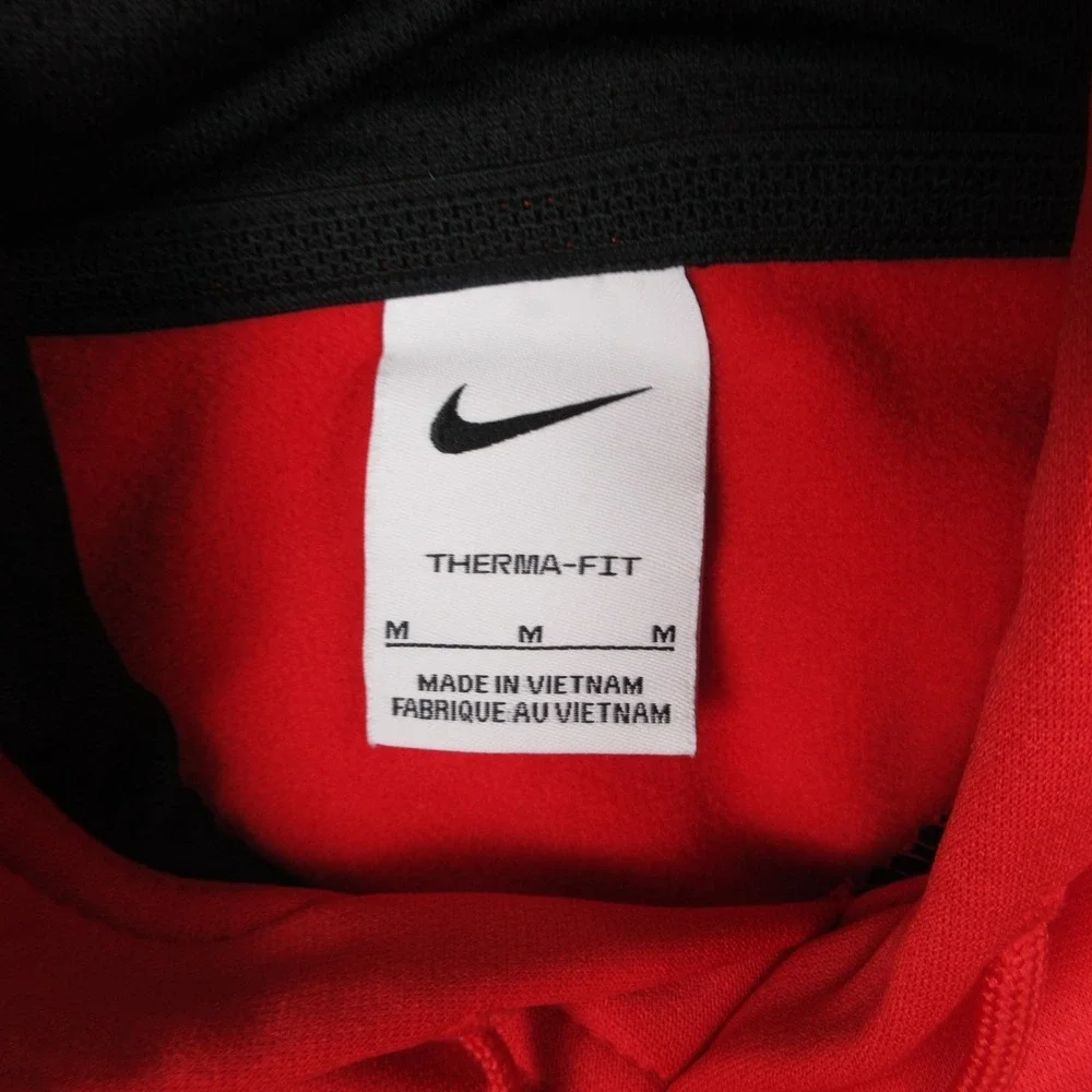 Georgia Bulldogs Sweater Mens Medium Red Hoodie Sweatshirt Nike Therma On Field